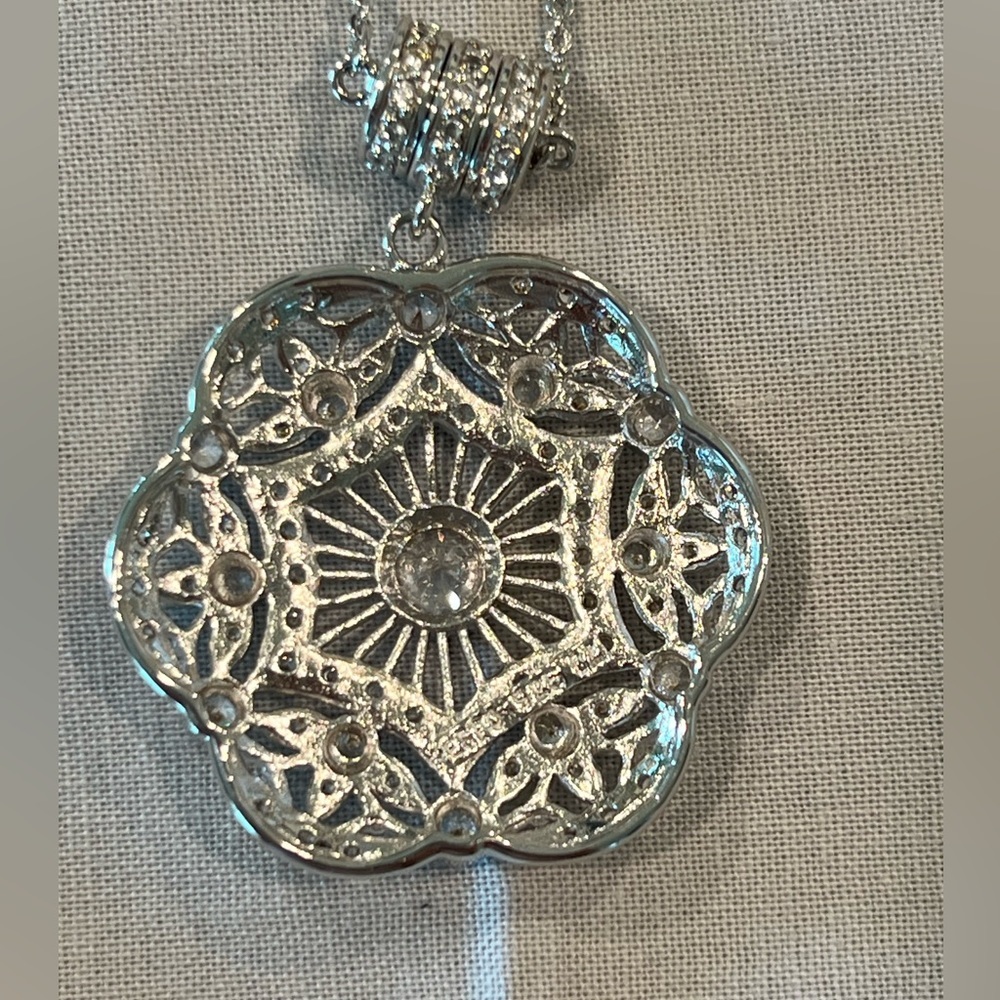 Esposito Diamonique smart snap Sterling necklace - Picture 6 of 15